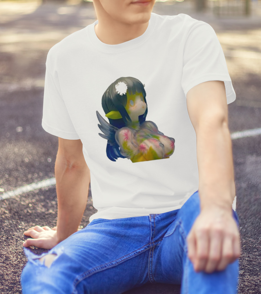 Kikillopieces Makino Fantasy Figurine With Elf Ears And Floral T-Shirt