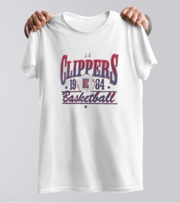 LA Clippers Basketball 1984 Retro Style Fanatics Give And Go Play T-Shirt