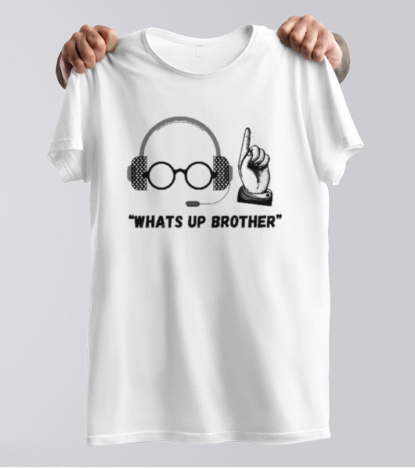 Thread Theory Sketch Jynxzi Streamer What’s Up Brother Headphones Glasses Hand Gesture T-Shirt