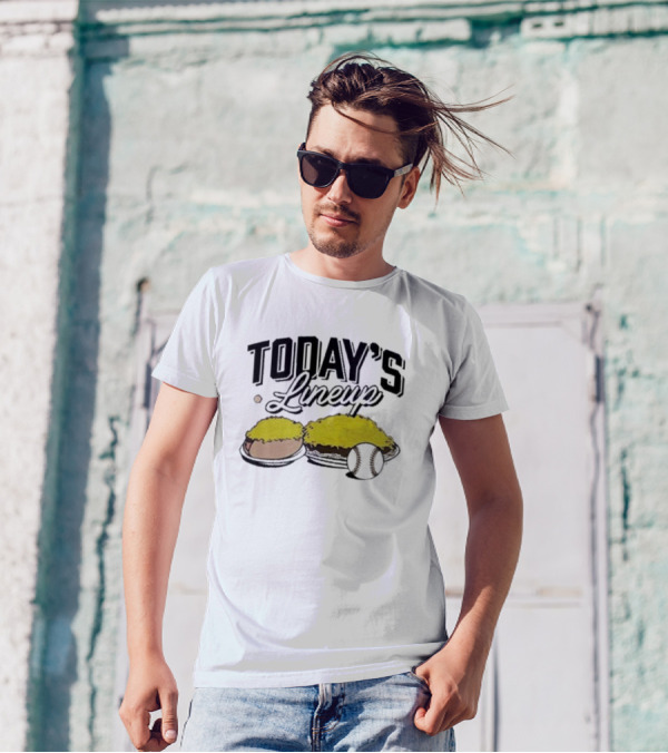 Today's Lineup Baked Potato Mac And Cheese Baseball T-Shirt