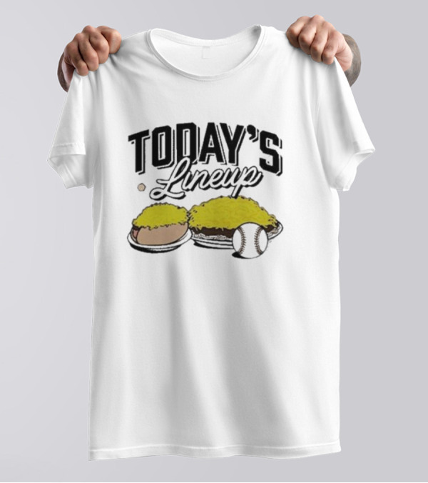Today's Lineup Baked Potato Mac And Cheese Baseball T-Shirt