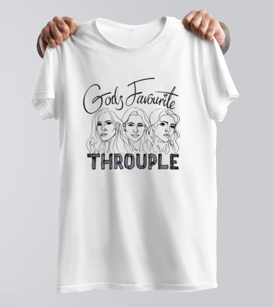 GodS Favourite Throuple Faces Sketch T-Shirt