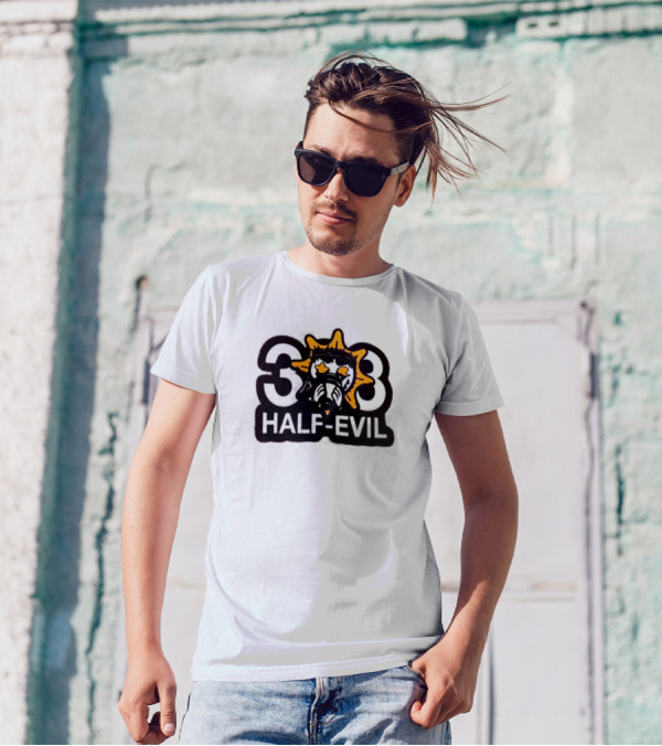 388 Half-Evil Sunburst Mask T-Shirt