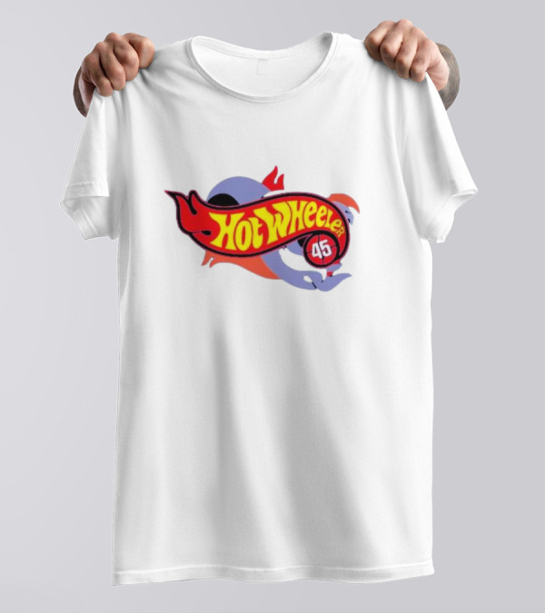 Hot Wheeler 45 Racing Badge Classic Stylized Emblem T-Shirt