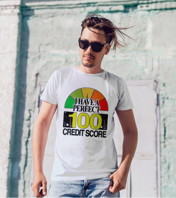 I Have A Perfect 100 Credit Score Gauge Graph T-Shirt