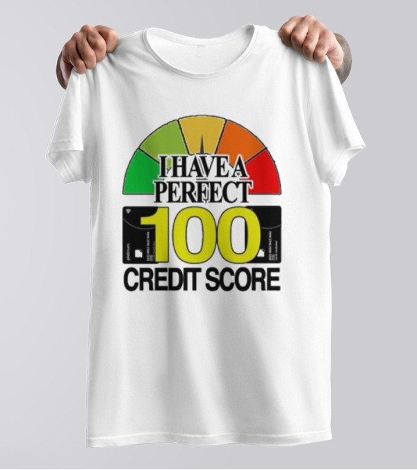 I Have A Perfect 100 Credit Score Gauge Graph T-Shirt