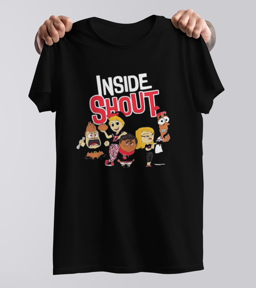 Inside Shout Cartoon Characters Buffalo Bills Football T-Shirt