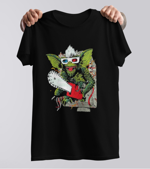 Kingston Falls Chainsaw Massacre Gremlins 3D Glasses T-Shirt