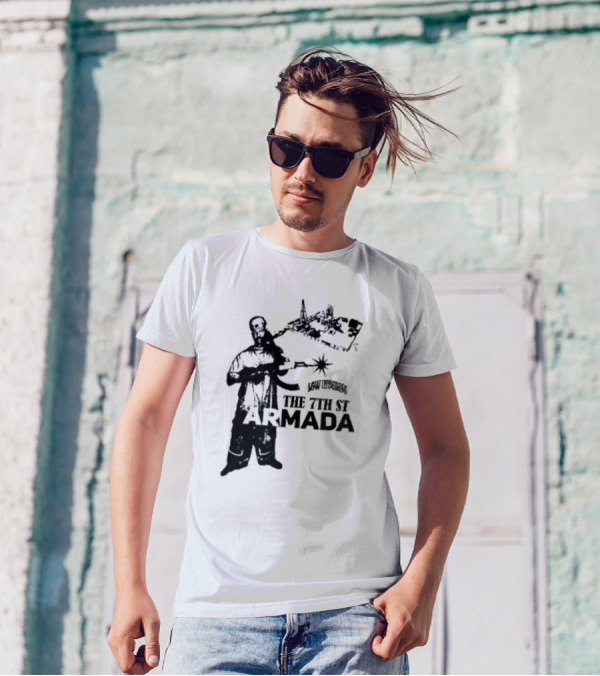 Low Interest The 7th St Armada Revolutionary Symbol With Armed Figure T-Shirt