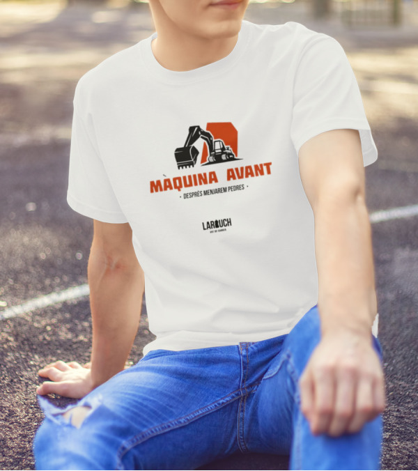 Màquina Avant Desprès Menjarem Pedres Lar Uch Art De Carrer Industrial Excavator T-Shirt