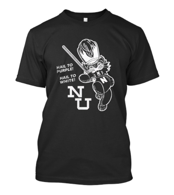 NU Sports Northwestern Wildcats Band Hail To Purple And White T-Shirt