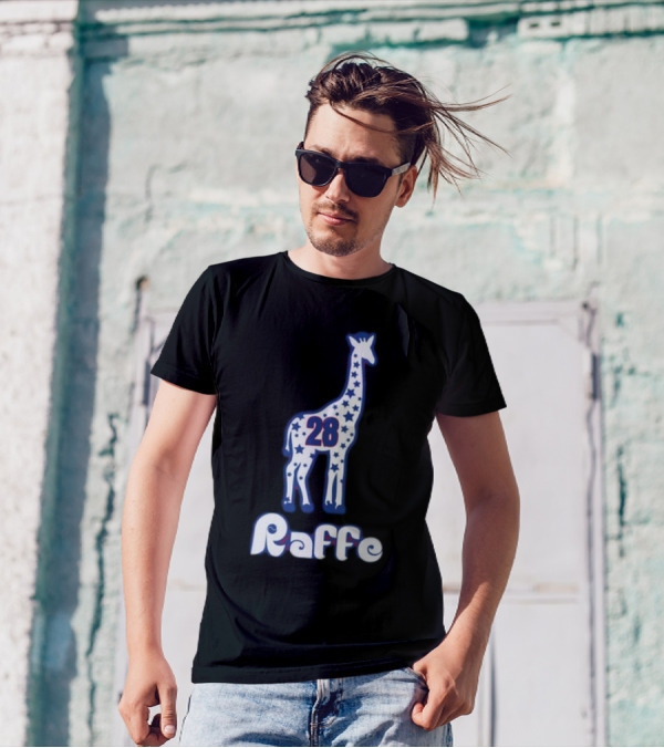 Phillygoat Raffe 28 Star-Patterned Giraffe Jersey T-Shirt
