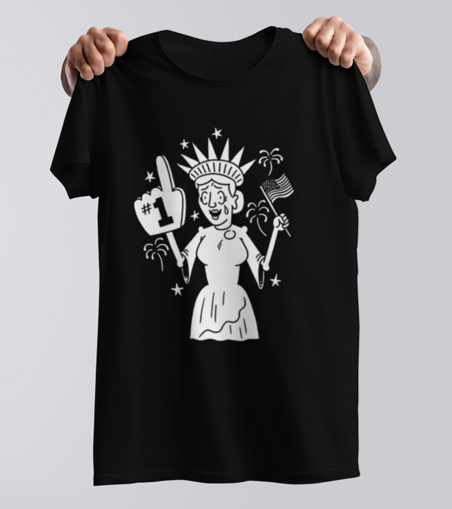 Lady Liberty Patriotic Joy Number One American T-Shirt