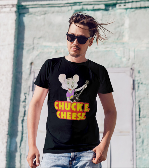 Chuck E Cheese Logo Rat With Guitar T-Shirt
