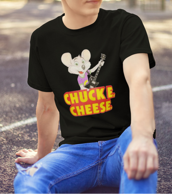 Chuck E Cheese Logo Rat With Guitar T-Shirt