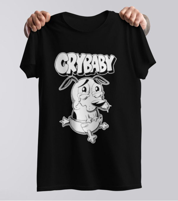 CRYBABY Olafh Ace Tearful Cartoon Dog T-Shirt