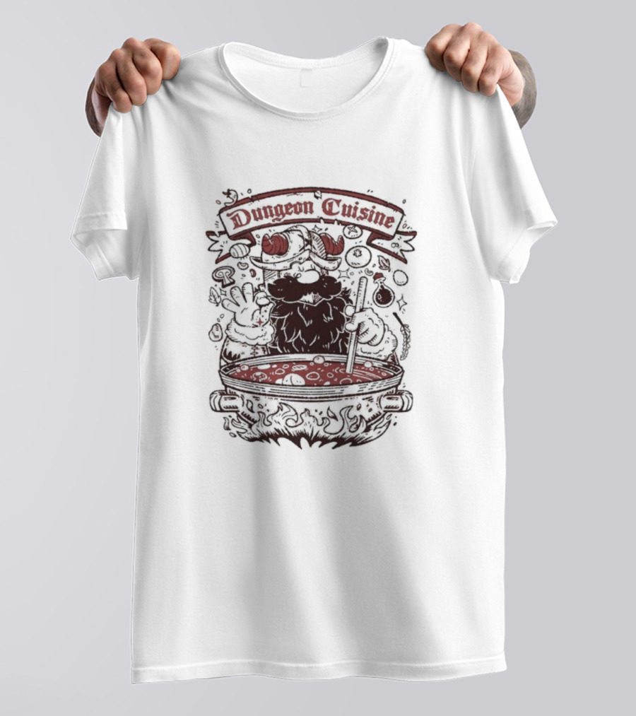 Dungeon Cuisine Devil Chef Brewing Magical Soup T-Shirt