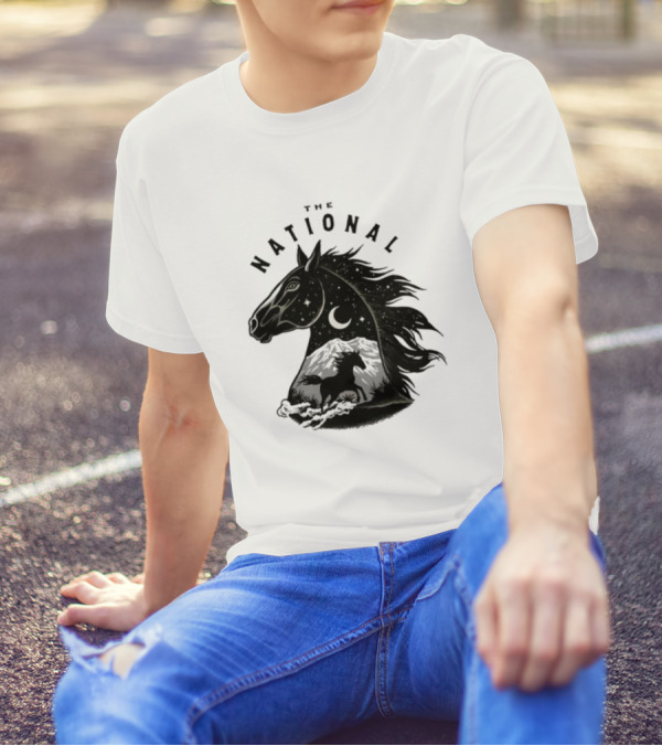The National Mustang Starry Night Landscape Horse T-Shirt