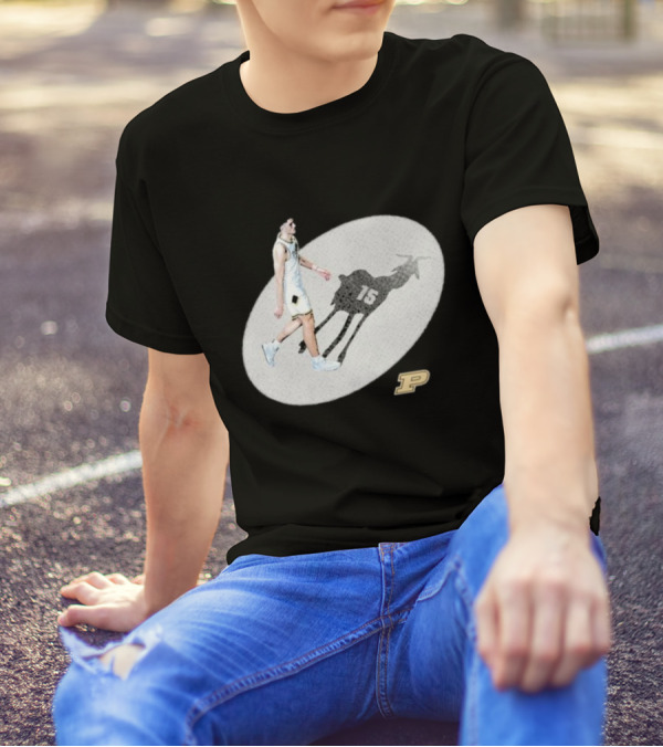 Edey Goat 15 Purdue Boilermakers Shadow Athlete T-Shirt
