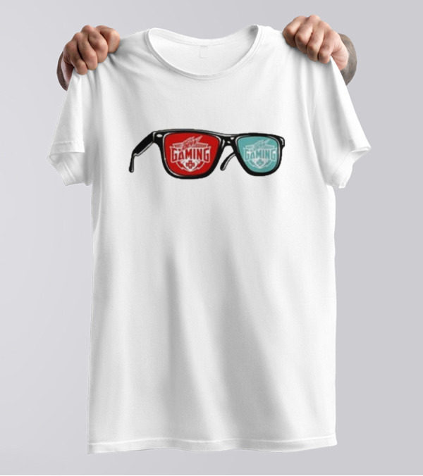 Mtn Dew Gaming Glasses Red Blue T-Shirt