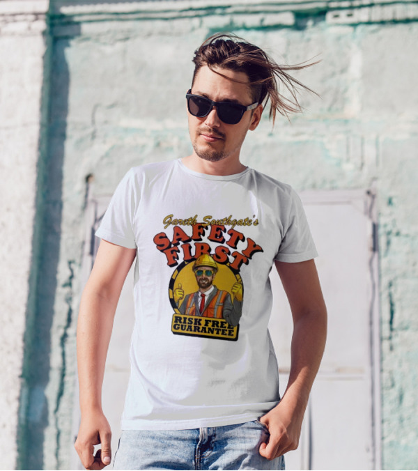 Gareth Southgate Safety First Risk Free Guarantee Construction Worker T-Shirt