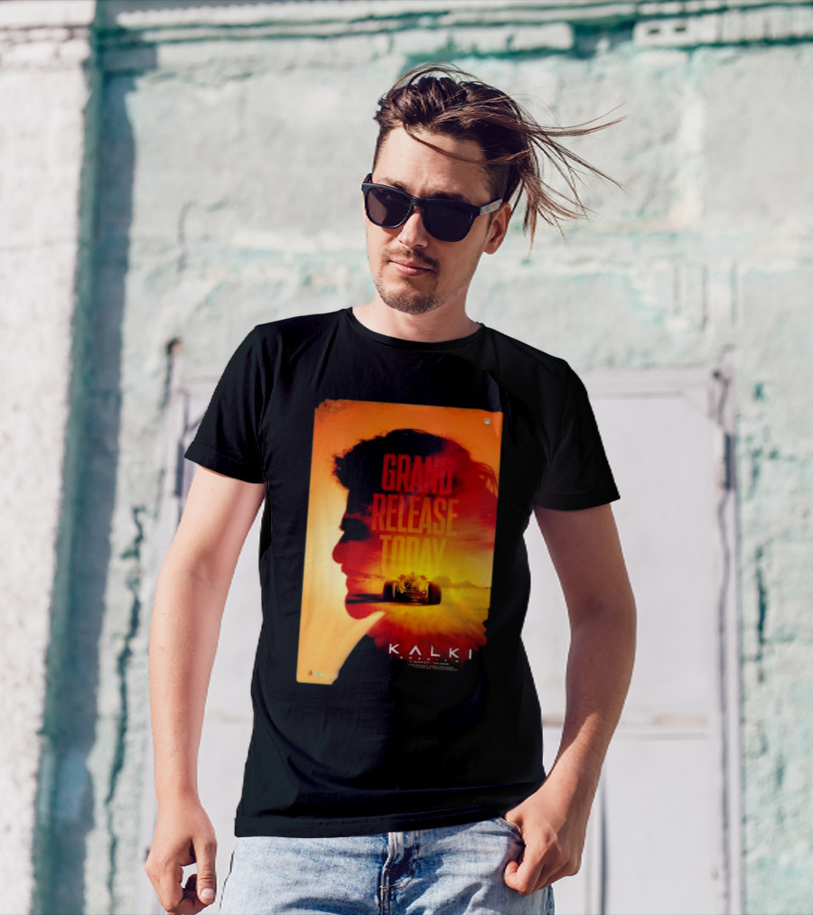Grand Release Today Kalki Silhouette And Racing Car T-Shirt