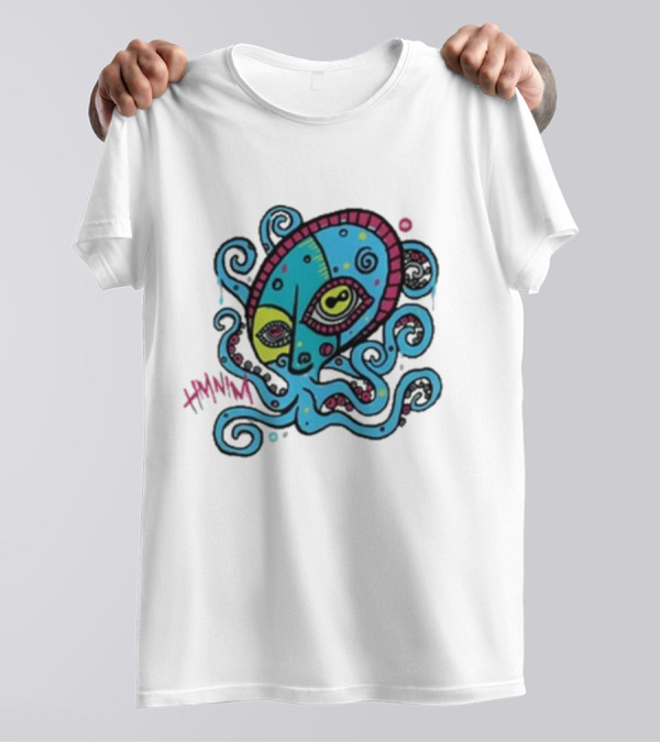 HMNIM Hi My Name Is Mark Cubist Octopus Mask T-Shirt