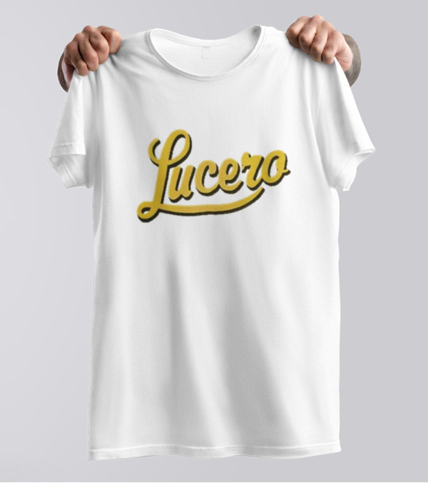 Lucero Script Logo Baseball T-Shirt