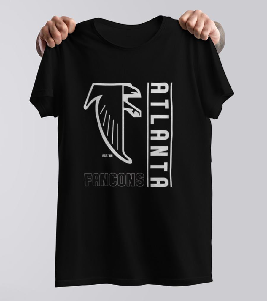 Atlanta Falcons Black Essential Established '66 Logo Fancons T-Shirt