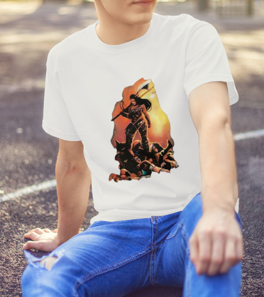 Athena Palmer Warrior Standing Over Fallen Warriors T-Shirt