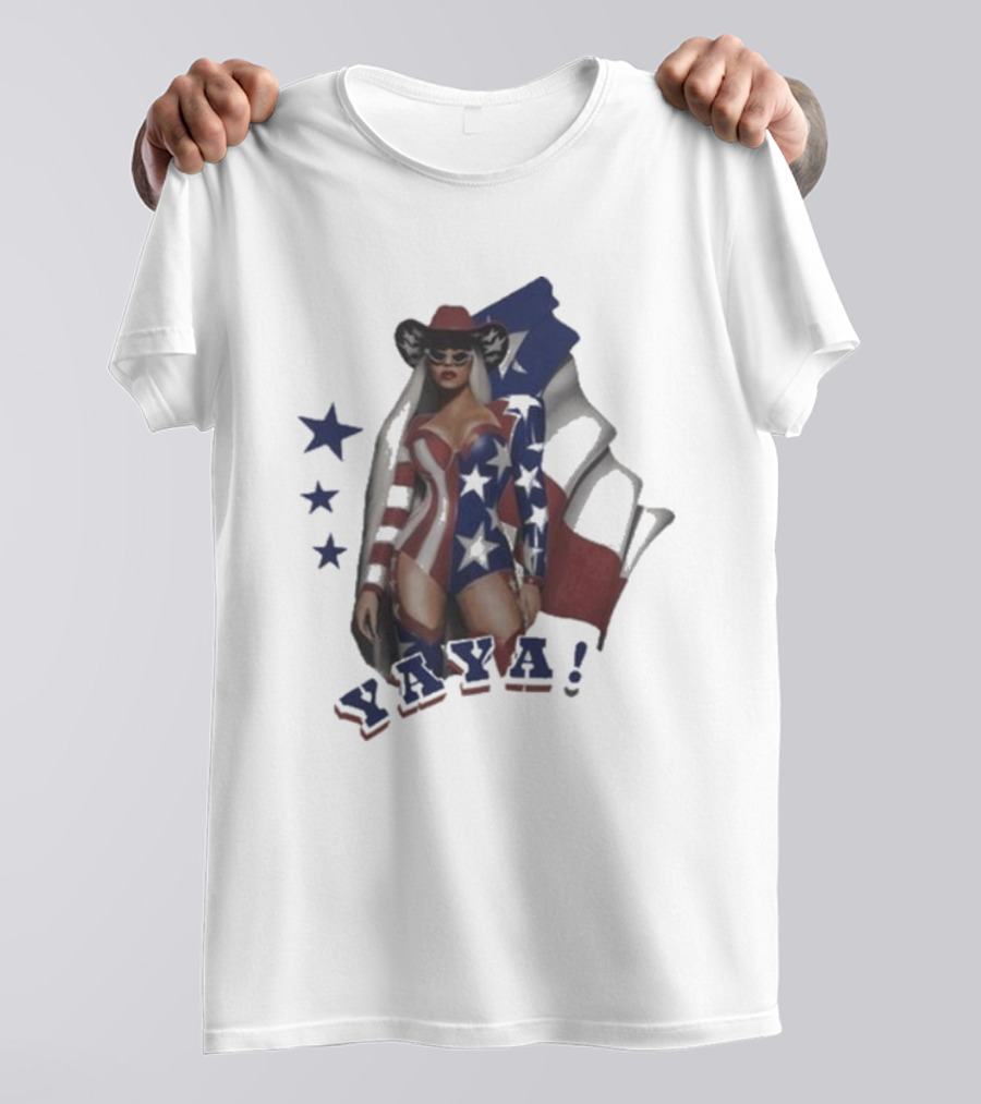 Cowboy Yaya American Flag Stars T-Shirt
