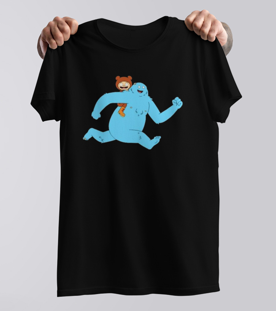 Bigfoot Society The Great North Blue Yeti Cartoon Character T-Shirt