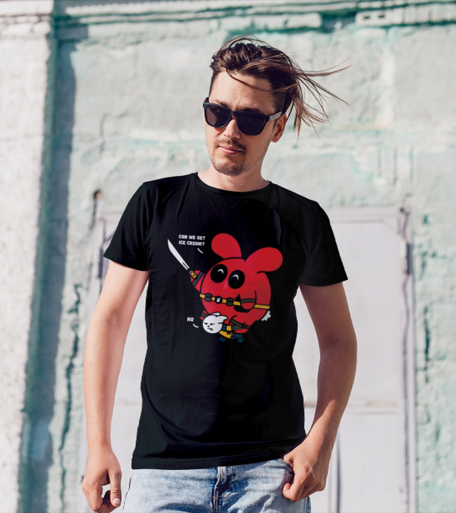 Can We Get Ice Cream No Exclusive Deadpool Rabbit T-Shirt