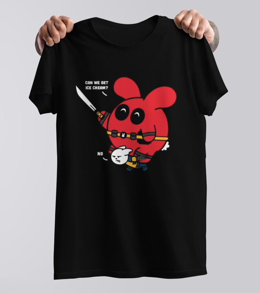 Can We Get Ice Cream No Exclusive Deadpool Rabbit T-Shirt