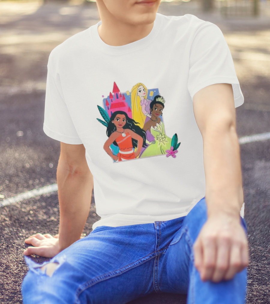 Disney Princess Moana Rapunzel Tiana T-Shirt