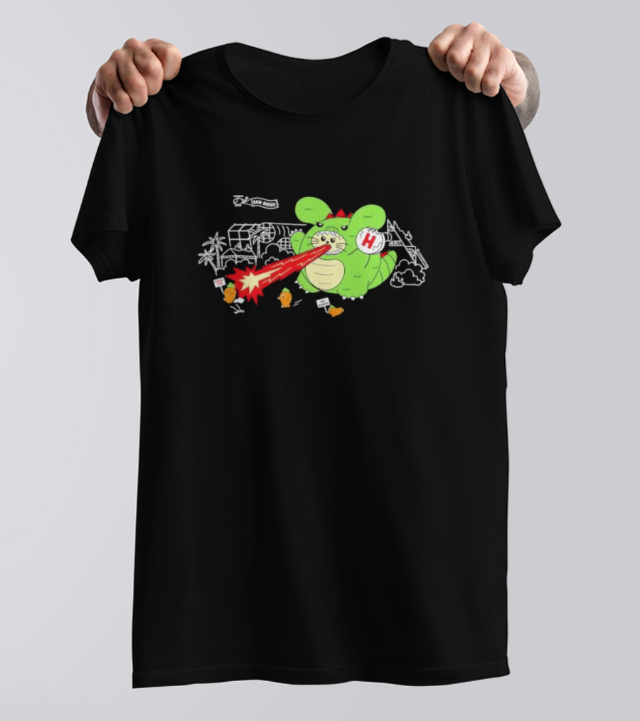 Fatrabbitfarm San Diego Monster End Of The Line No Running T-Shirt