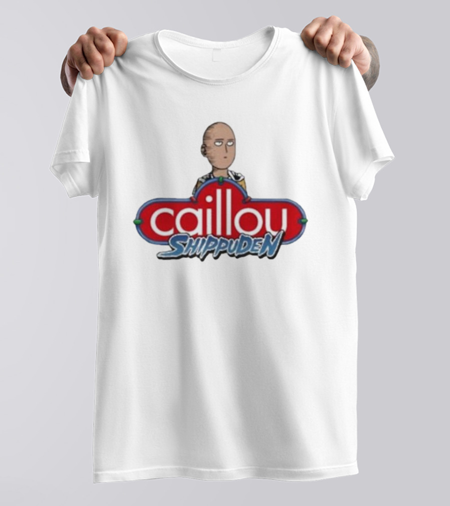 Goofyahhtees Caillou Shippuden Logo Mashup With Bald Character T-Shirt
