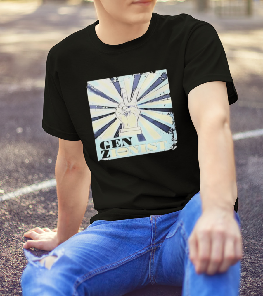 Gen Zionist Peace Sign Victory Hand T-Shirt