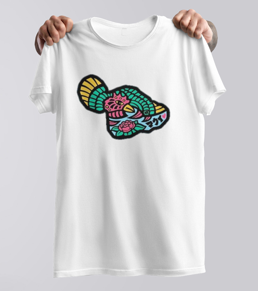 Sumofish Maui Kanji Flower Phoenix T-Shirt