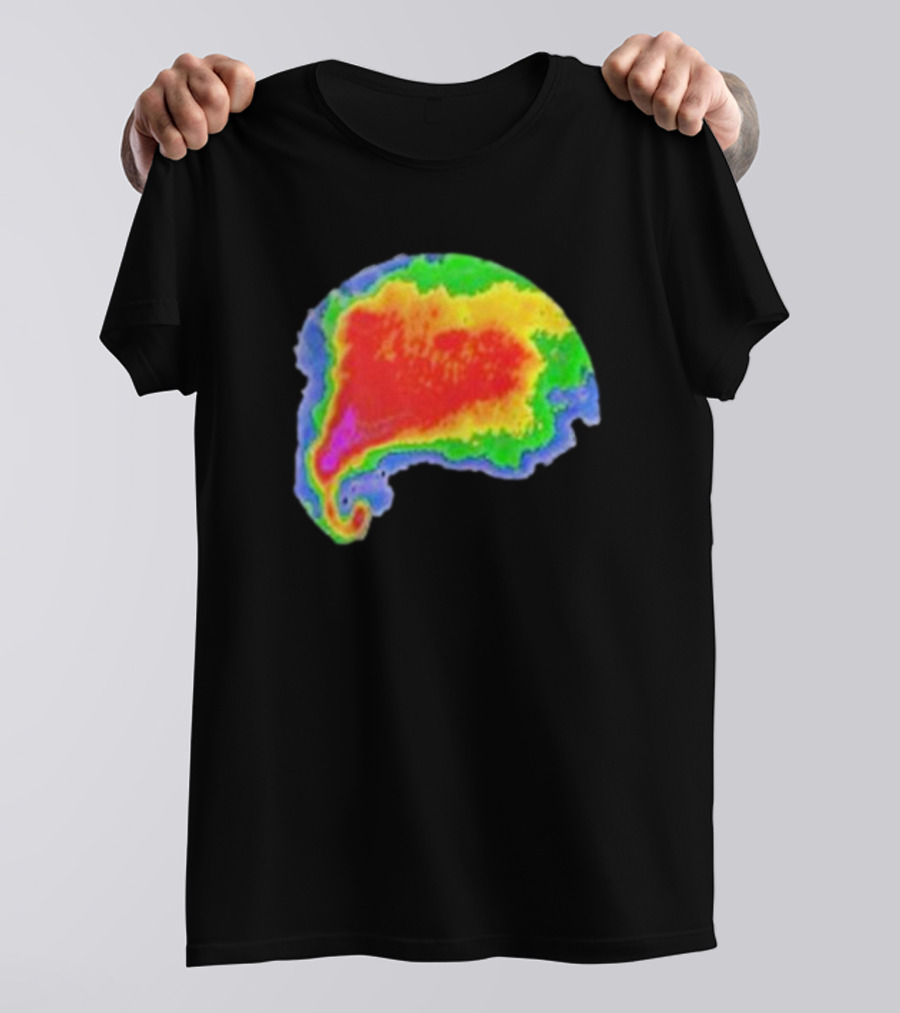 Supercell Weather Radar Heat Map Storm Formation T-Shirt