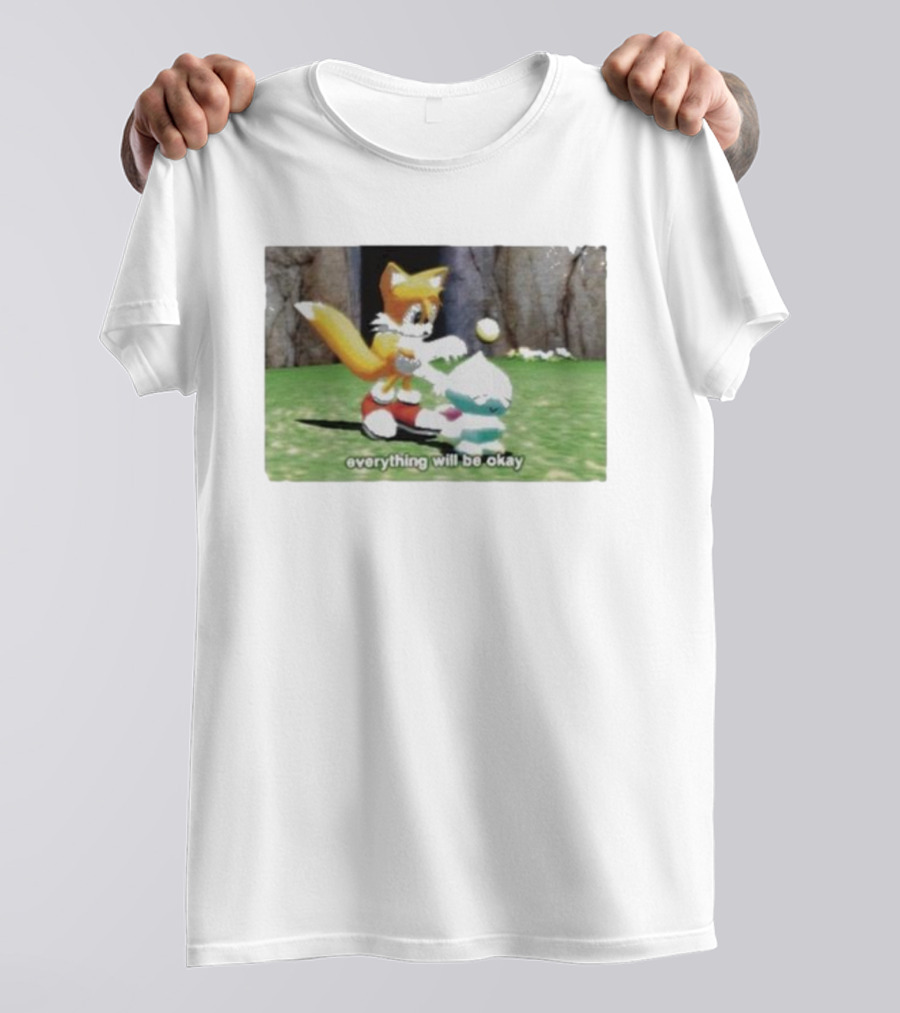 Tails Chao Everything Will Be Okay Game Scene Comfort T-Shirt