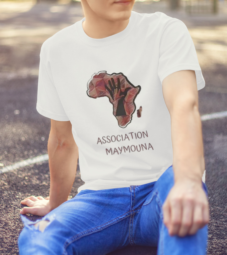 Association Maymouna Africa Map With Hand T-Shirt