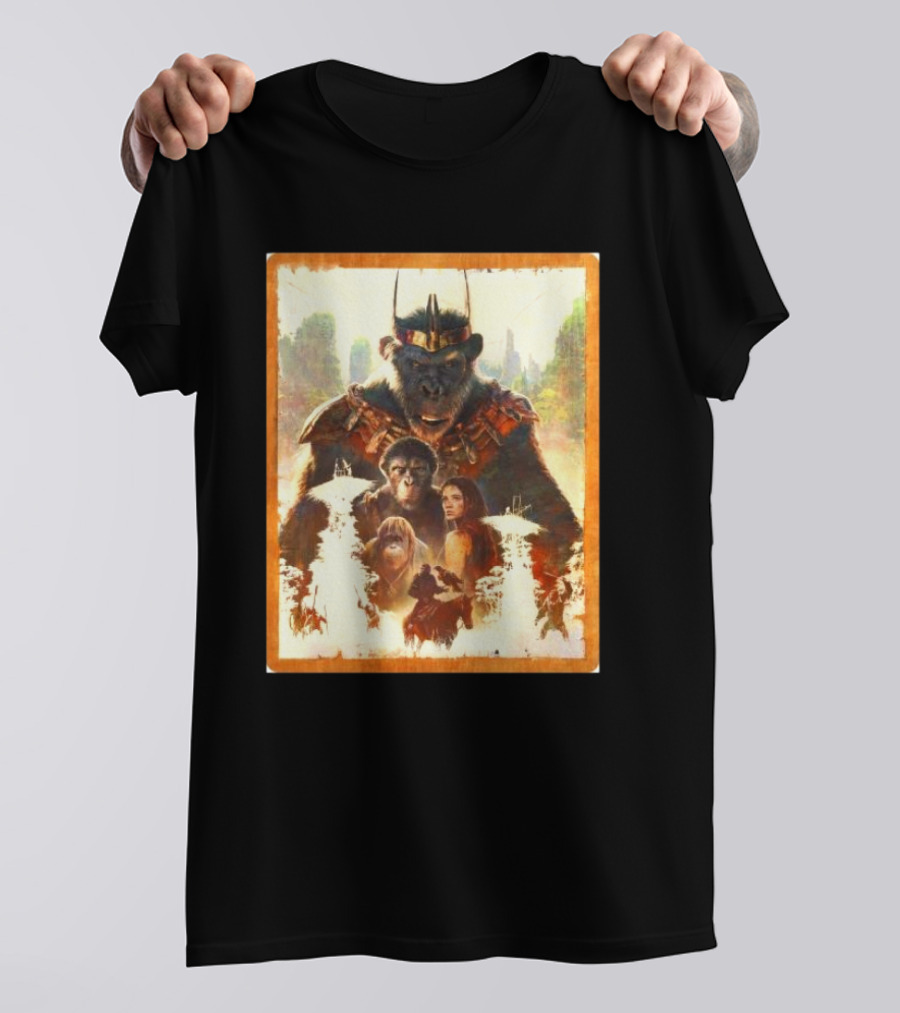 Kingdom Of The Planet Of The Apes Powerful Leadership Apes And Human Alliance T-Shirt
