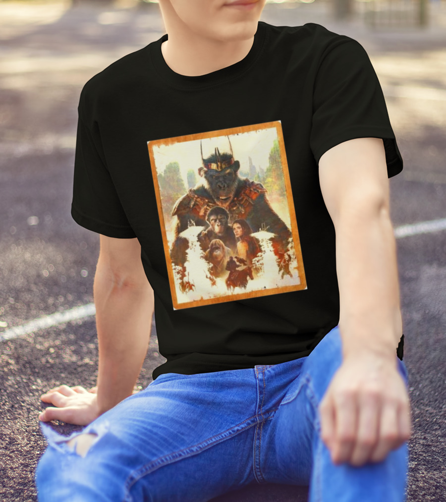 Kingdom Of The Planet Of The Apes Powerful Leadership Apes And Human Alliance T-Shirt