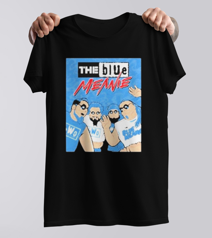 The Blue Meanie NWo Wrestling Comic Style Group T-Shirt