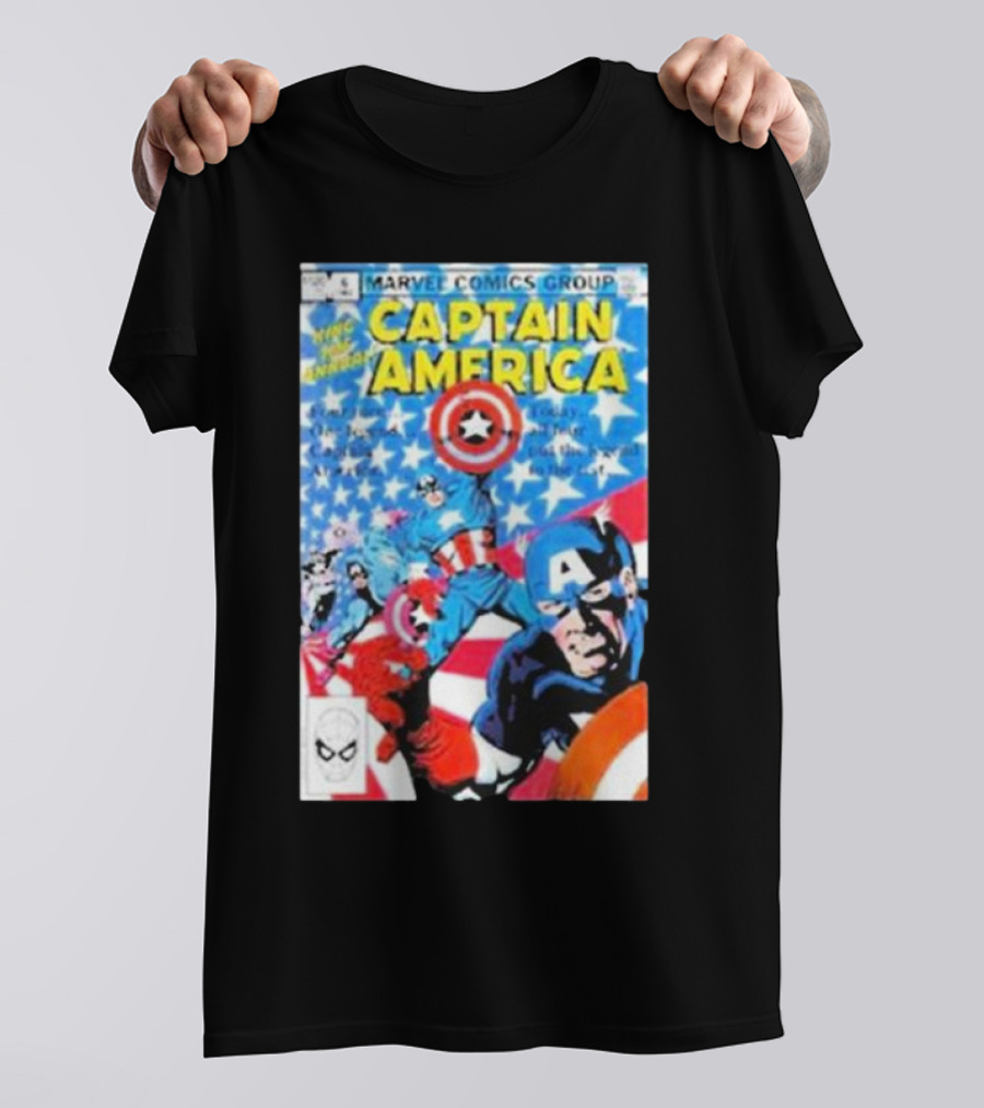 MARVEL COMICS GROUP CAPTAIN AMERICA VINTAGE COVER ROCKOFFTRADE MERCH T-Shirt