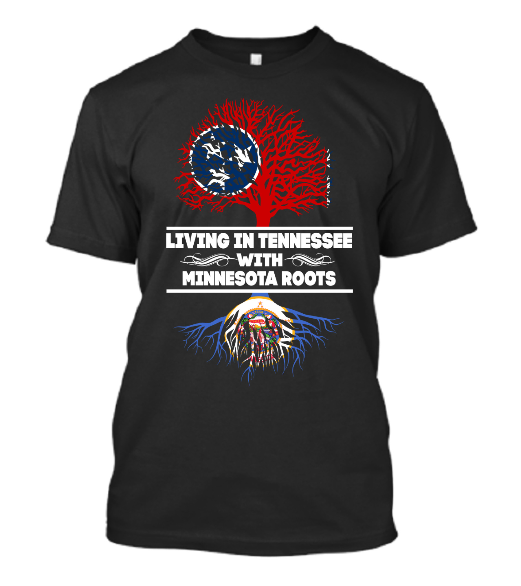 Tennessee Pride With Minnesota Heritage Tree T-Shirt