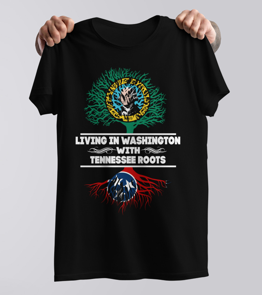 Sturgis Buffalo Chip 1989 Biker Design Living In Washington With Tennessee Roots And Tree T-Shirt