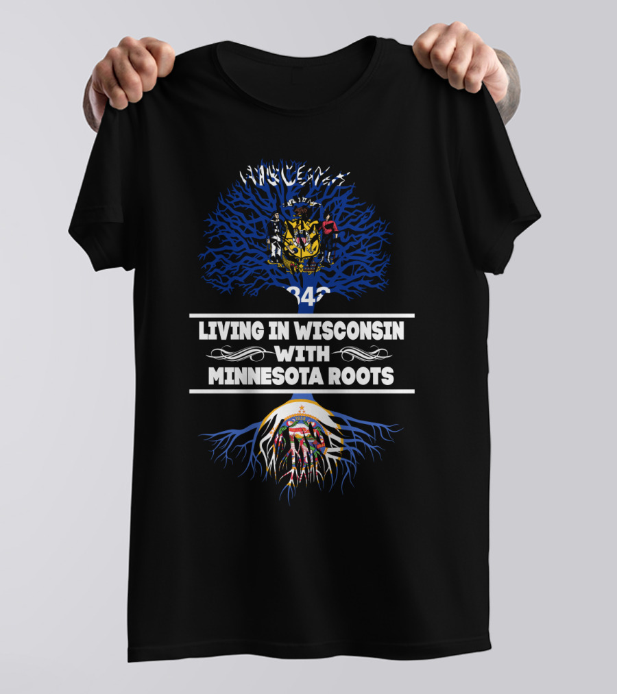 Wisconsin Pride With Minnesota Heritage: State Symbols And Roots T-Shirt