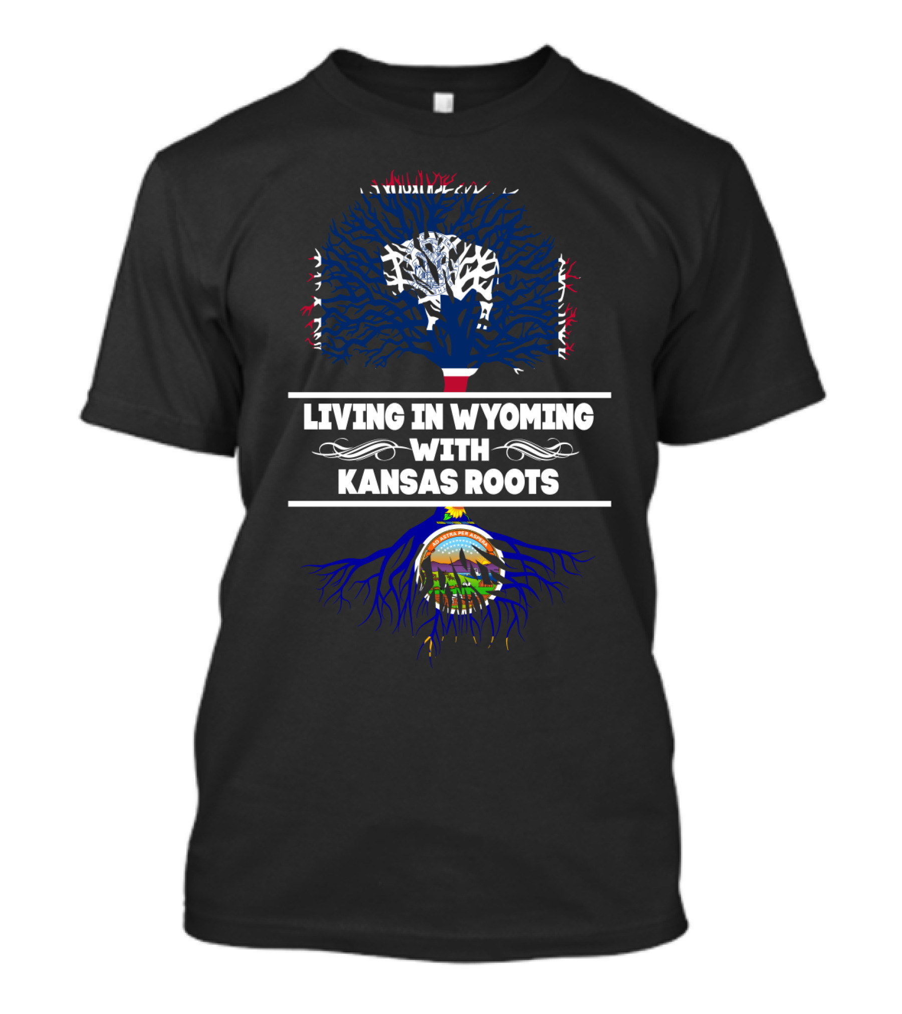 Wyoming Pride Deeply Connected To Vibrant Kansas Roots Origin T-Shirt